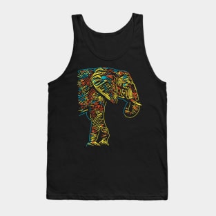 elephant side view abstract Tank Top